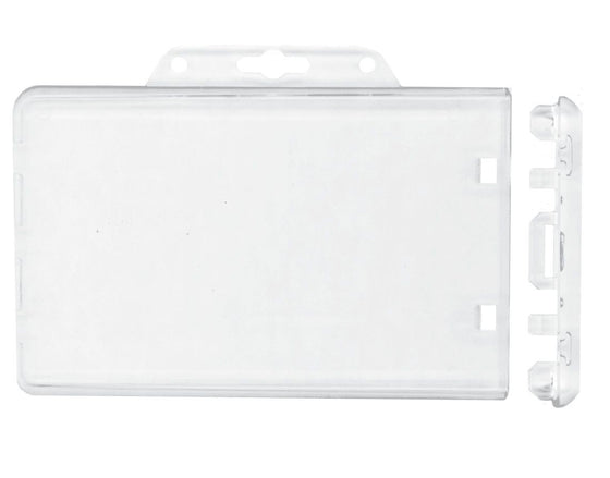1840-6040 Clear Plastic Horizontal Permanent Locking Card Holder, 3.38" x 2.18"