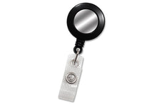  2120-3101 Black Badge Reel with Silver Sticker, Reinforced Vinyl Strap & Belt Clip
