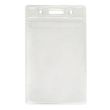  506-24FS Clear Vinyl Vertical Badge Holder with Fold-Over Flap, 2.3" x 3.48"