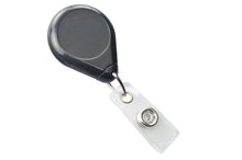  605-I-DKGRY Dark Gray Premium Badge Reel With Strap And Slide Clip