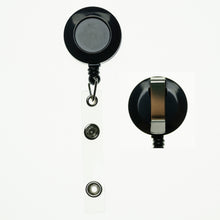  RBR-ECC Black Retractable Badge Reels with Strap Clip and Belt Clip