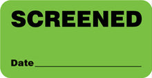  Fluorescent Screened Badges Small Green badge 3 1/2" x 1 7/8"