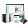 Evolis Zenius 2 Go Pack with YMCKO Ribbon, 100 PVC Cards, and ID ALL Standard Edition Software