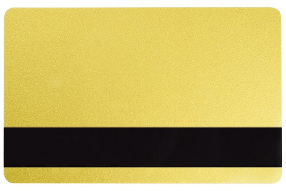 1350-2052 Gold PVC ID Card with 1/2" HICO Magnetic Stripe (CR80/Credit Card Size, 2.13" x 3.38")