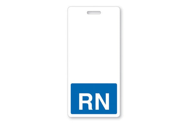  Vertical "RN" Badge Buddies, Blue (2 1/8" X4 1/2”) Box of 500