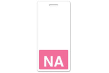  GRV-1350-2136 Vertical "NA" Badge Buddies, Pink (2 1/8" X4 1/2”)
