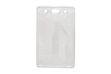  1815-1100 Clear Vinyl Vertical Badge Holder with Slot and Chain Holes, 2.3" x 3.38"