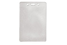  1815-1300 Clear Vinyl Vertical Badge Holder with Slot and Chain Holes, 2.8" x 4"