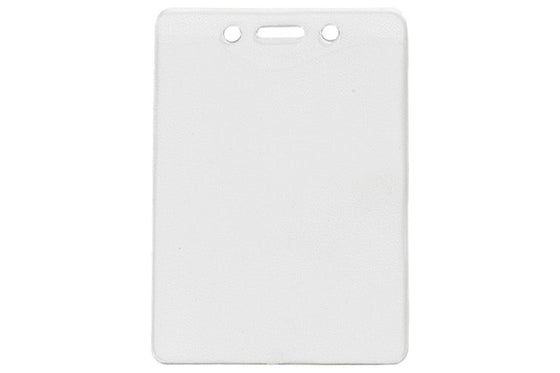 1815-1450 Clear Vinyl Vertical Badge Holder with Slot and Chain Holes, 3" x 4"