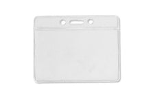  1820-1000 Vinyl Horizontal Badge Holder with Clear Color Bar, 3.75" x 2.63"
