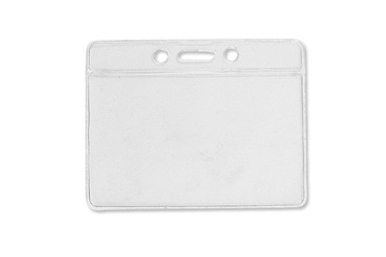 1820-1000 Vinyl Horizontal Badge Holder with Clear Color Bar, 3.75" x 2.63"