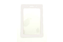  1820-3008 Clear Vinyl Vertical Badge Holder with White Color Frame, 2.25" x 3.44"