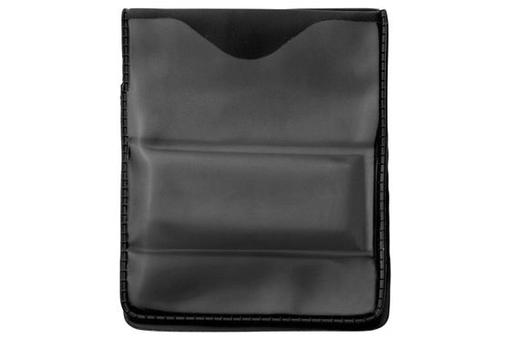 Black Vinyl Vertical Double-Pocket Magnetic Badge Holder