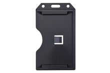  Black Rigid Plastic Vertical 2-Sided Multi-Card Holder, 2.38" x 4.1"
