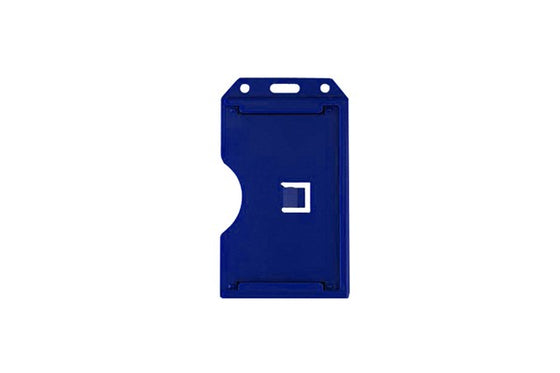 1840-3082 Blue Rigid Plastic Vertical 2-Sided Multi-Card Holder, 2.38" x 4.1"