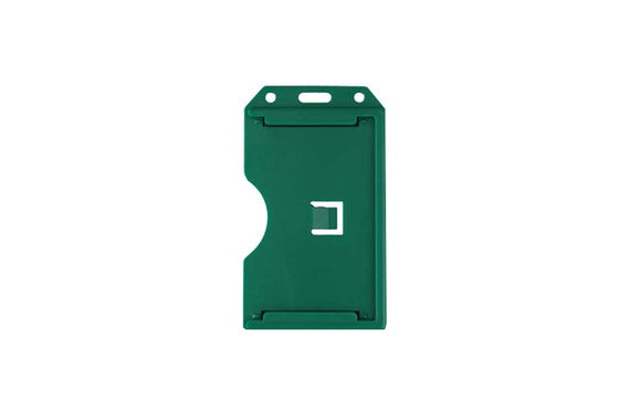 1840-3084 Green Rigid Plastic Vertical 2-Sided Multi-Card Holder, 2.38" x 4.1"