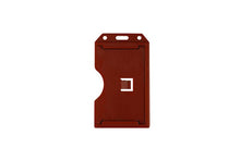  1840-3086 Red Rigid Plastic Vertical 2-Sided Multi-Card Holder, 2.38" x 4.1"