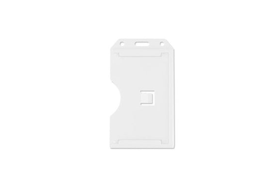 1840-3088 White Rigid Plastic Vertical 2-Sided Multi-Card Holder, 2.38" x 4.1"