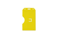  1840-3089 Yellow Rigid Plastic Vertical 2-Sided Multi-Card Holder, 2.38" x 4.1"