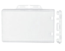  1840-6040 Clear Plastic Horizontal Permanent Locking Card Holder, 3.38" x 2.18"