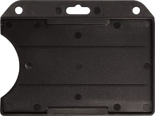  Black Rigid Plastic Horizontal Open-Face Card Holder, 3.56" x 2.68"