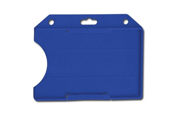 1840-8112 Blue Rigid Plastic Horizontal Open-Face Card Holder, 3.56" x 2.68"