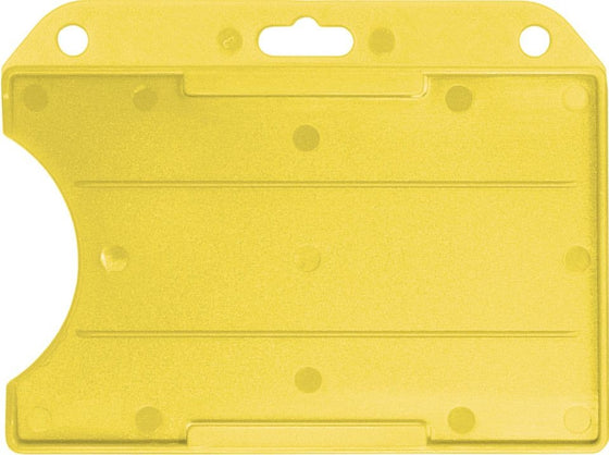 1840-8119 Yellow Rigid Plastic Horizontal Open-Face Card Holder, 3.38" x 2.13"