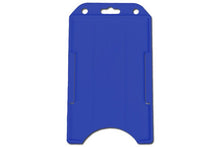  1840-8162 Blue Rigid Plastic Vertical Open-Face Card Holder, 2.27" x 3.93"