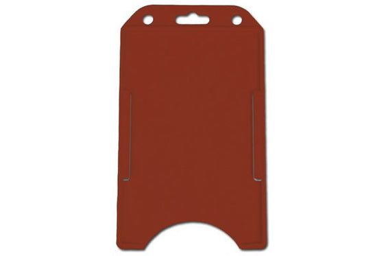 1840-8166 Red Rigid Plastic Vertical Open-Face Card Holder, 2.27" x 3.93"