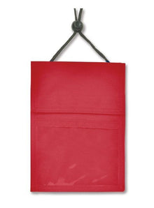  Red 3-Pocket Credential Wallet with Pen Compartments