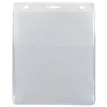  1860-4000 Clear Vinyl Vertical Credential Wallet with Slot and Chain Holes, 3" x 4.25"