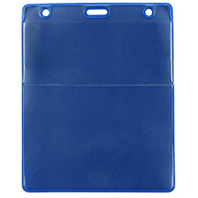  1860-4003 Royal Blue Vinyl Vertical Credential Wallet with Slot and Chain Holes, 3" x 4.25"