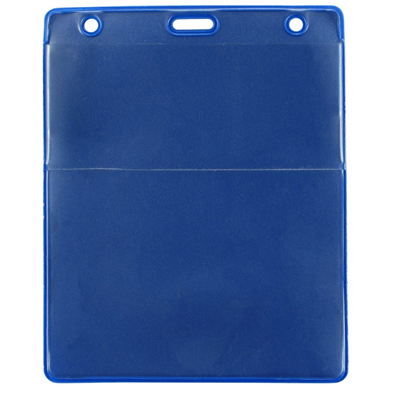 1860-4003 Royal Blue Vinyl Vertical Credential Wallet with Slot and Chain Holes, 3" x 4.25"
