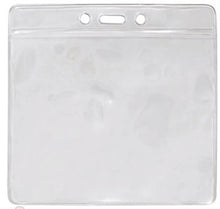  1820-1200 Extra large Vinyl Badge Holder with Hole Slot Clear