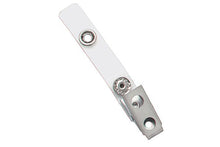  2105-2000 Clear Vinyl Strap Clip with 2-Hole Stainless Steel Clip