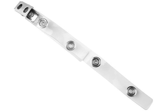 2105-3050 Clear Vinyl Strap Clip with 2-Hole NPS Clip & Double Straps