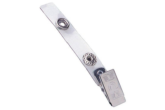 2105-3200 Clear Vinyl Strap Clip with NPS Embossed "U" Clip
