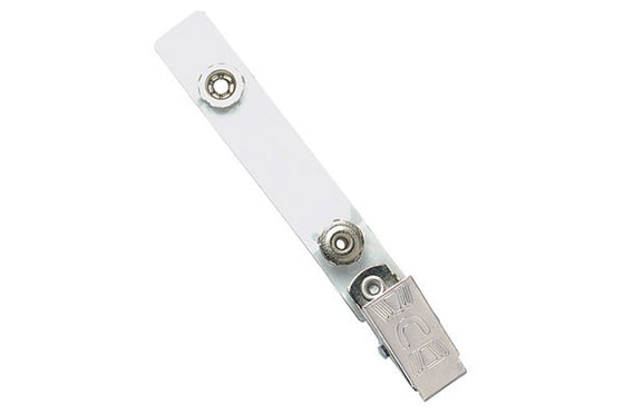 Clear Vinyl Strap Clip with Permanent Snap & Embossed NPS "U" Clip