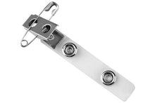  2105-3370 Clear Vinyl Strap Clip with 2-Hole NPS Clip & Safety Pin