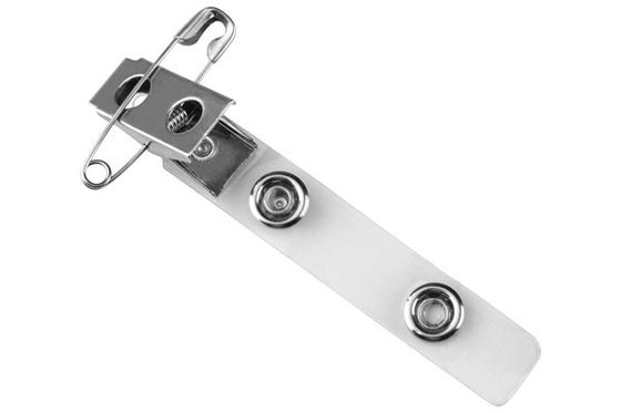 2105-3370 Clear Vinyl Strap Clip with 2-Hole NPS Clip & Safety Pin