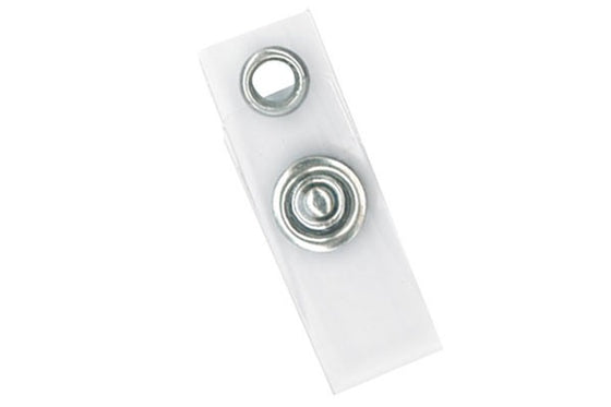 2120-1250 Clear Vinyl Strap Clip with 3 Metal + 1 Brass Part