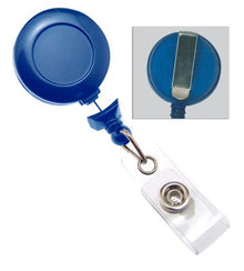  Navy Blue No-Twist Badge Reel with Clear Vinyl Strap & Belt Clip 2120-3051