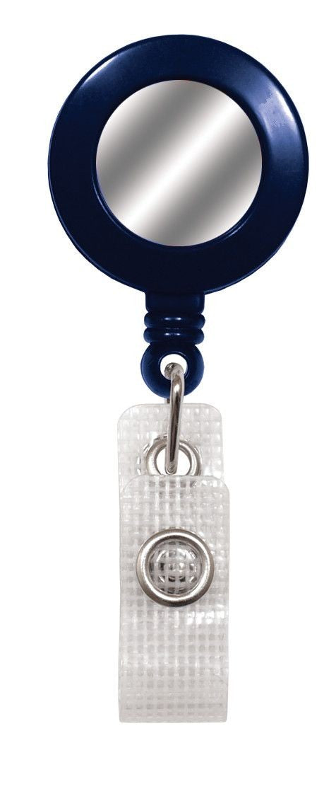 2120-3101 Blue Badge Reel with Silver Sticker, Reinforced Vinyl Strap & Belt Clip