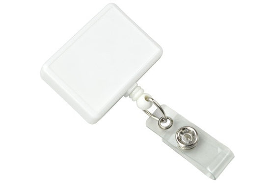 2120-3908 White Rectangle Badge Reel