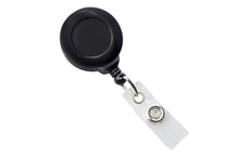  2120-7640 Black Badge Reel with Clear Vinyl Strap & Swivel Spring Clip