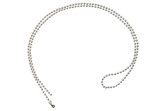 Nickel-Plated Steel Beaded Neck Chain, Length 24" (609mm) 2125-1000