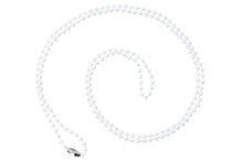  2130-1008 White Plastic Beaded Neck Chain, Length 30" (762mm), Bead Size 25mm