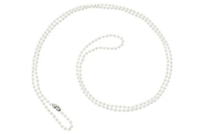  2130-1508 White Plastic Beaded Neck Chain, Length 36" (914mm), Bead Size 25mm