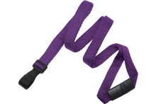  Purple Bamboo 3/8" (10 mm) Lanyard with Breakaway And "No-Twist" Wide Plastic Hook 2137-2049