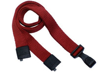  Red Bamboo 5/8" (16 mm) Lanyard with Breakaway And "No-Twist" Wide Plastic Hook
